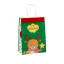 Paper bag 16 x 22 x 8cm "Santa on green"