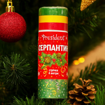 President colored streamer set 0.8cm x 4m