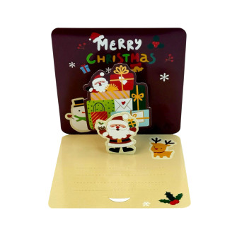Поздравительная новогодняя 3D открытка "Merry Christmas"
