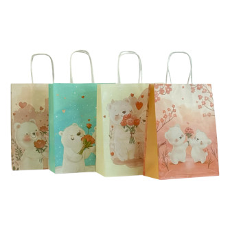 Paper bag 16 x 22 x 8cm "Beards in Love"