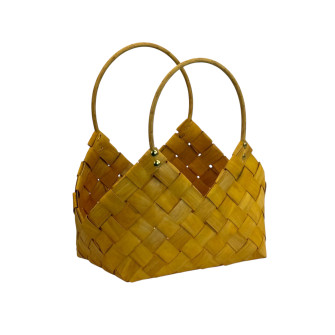 Set of natural baskets-bags of 3 pieces