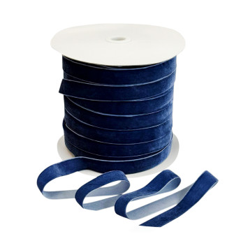 Velvet ribbon 2cm x 91m Vintage Blue 194