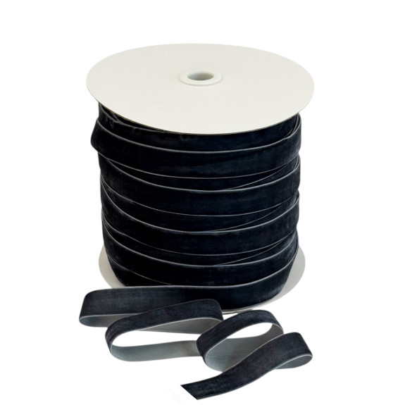 Velvet ribbon 2cm x 91m Graphite 189