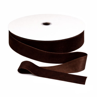 Velvet ribbon 3.8cm x 45m Chocolate 119