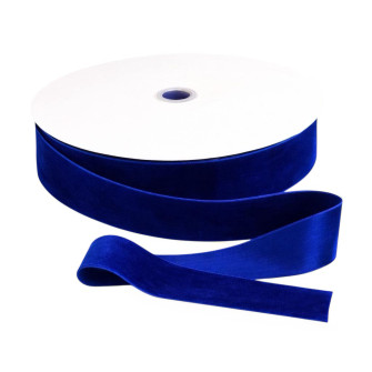 Velvet ribbon 3.8 cm x 50 yards Blue