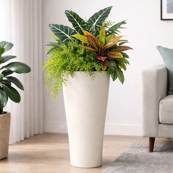 Plastic flower vase 43 cm