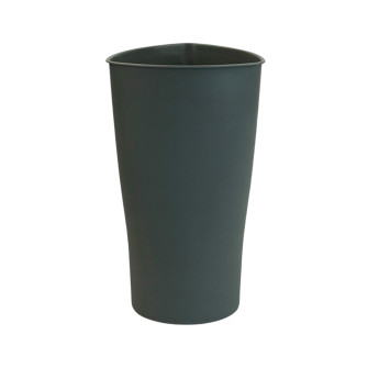 Plastic vase for flowers 34 cm Grey