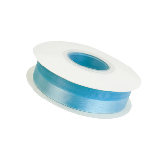 Satin and organza ribbon 2,5cm x 21m Blue