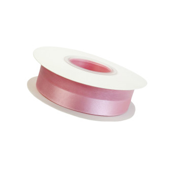 Satin and organza ribbon 2,5cm x 21m Light Pink