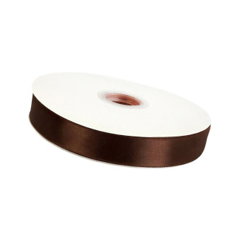 Satin ribbon 2,5cm x 91m Chocolate