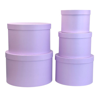 Set of round boxes with 5 pieces Lilac