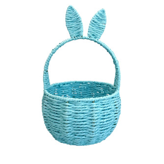 Round basket with handles Blue
