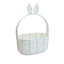 Oval basket with handles White