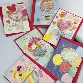 Greeting card with envelope "Shining Confetti"