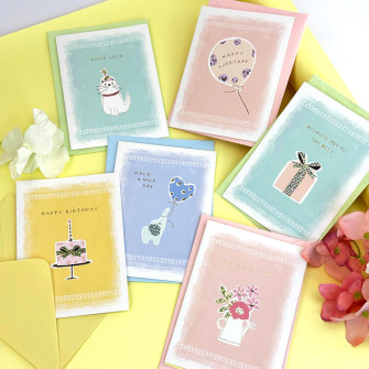 Greeting card with envelope "Watercolor Dreams"