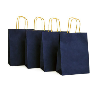 Kraft bag 22 x 27 x 11cm Indigo