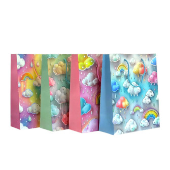 Chalked package 18 x 23 x 10cm "Rainbow clouds"