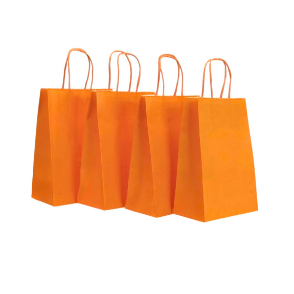 Kraft bag 13 x 21 x 8cm Orange