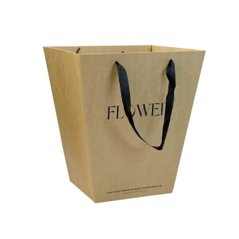 Пакет-трапеция крафтовая Flower 2 шт