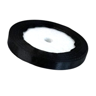 Satin ribbon 1cm x 25yards Black