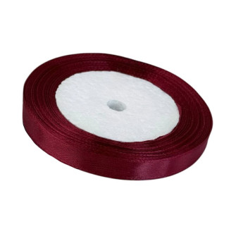 Satin ribbon 1cm x 25yards Bordeaux