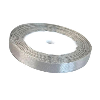 Satin ribbon 1cm x 25yards Gray