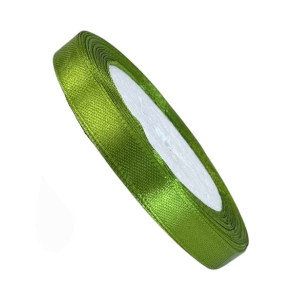 Satin ribbon 1cm x 25yards Olive