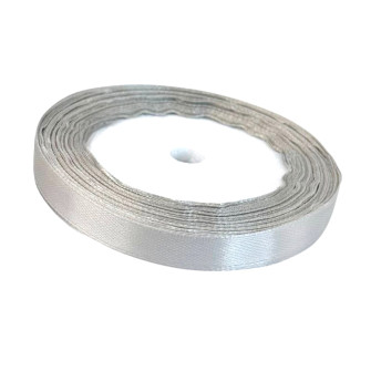 Satin ribbon 1cm x 25yards Vintage Gray