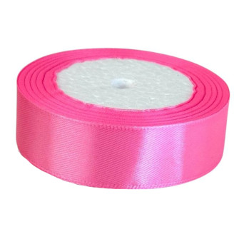 Satin ribbon 25mm x 25yards Pink Neon