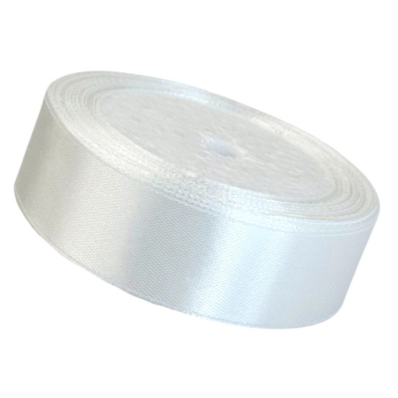 Satin ribbon 2.5cm x 25yards Ivory