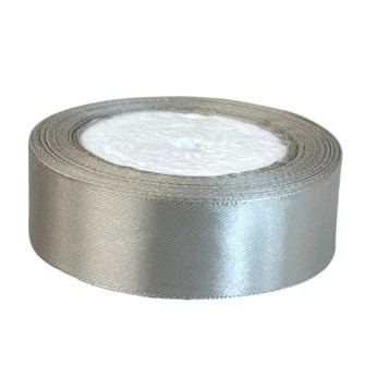 Satin ribbon 2.5cm x 25yards Gray