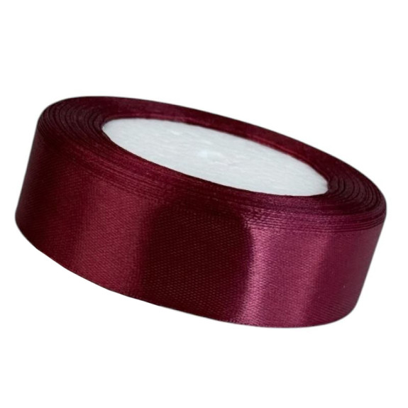 Satin ribbon 25mm x 25yards Ruby
