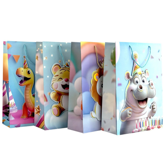 Package coated 26 x 32 x 10cm "Happy Birthday Animals of Africa"