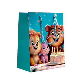 Пакет крейдований 26 х 32 х10см "Happy Birthday Динозаври"