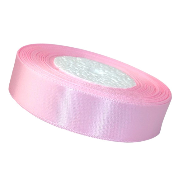 Satin ribbon 2.5cm x 35yards Light Pink