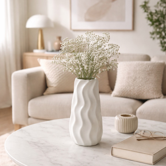 Ceramic vase "White Wave"