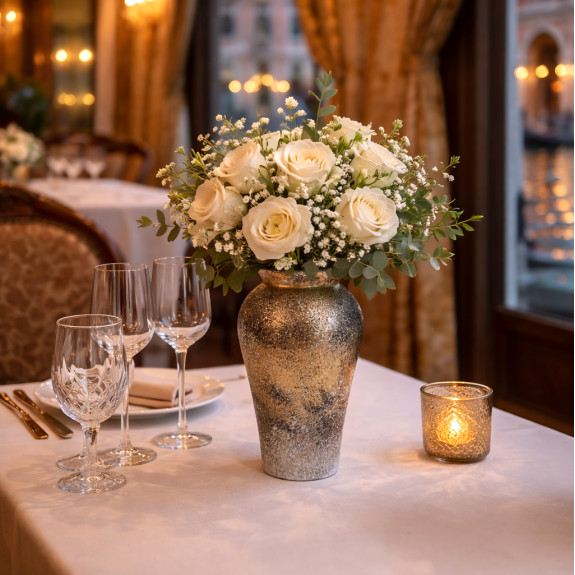 Gilded ceramic vase