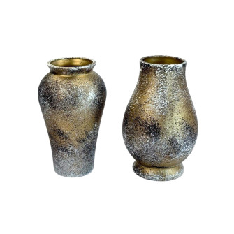 Gilded ceramic vase