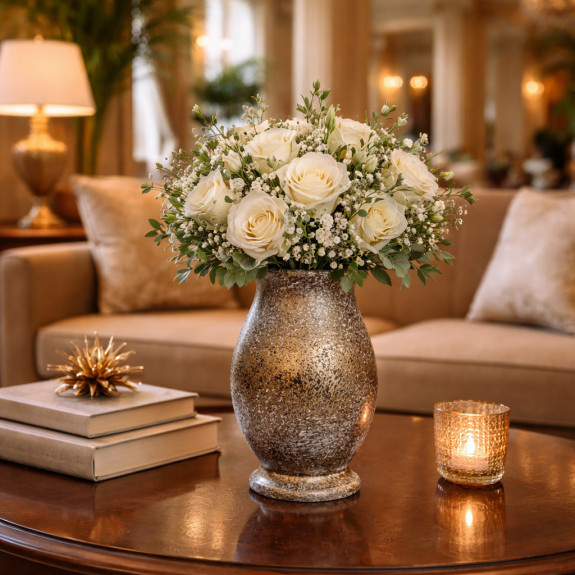 Gilded ceramic vase