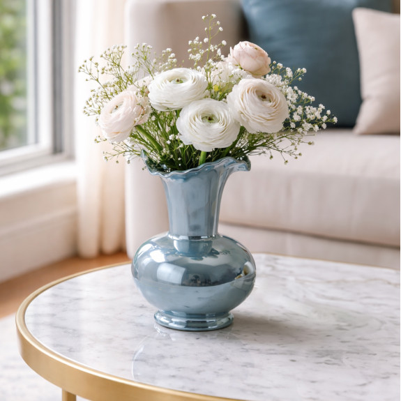 Ceramic vase "Mirror Blue"