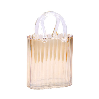 Sklyana vase-bag for flowers Amber 19 x 10 x 27cm