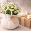 Ceramic vase-bag "White Stripe"
