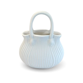 Ceramic vase-bag "White Stripe"