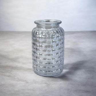Glass vase for flowers miniature Blue