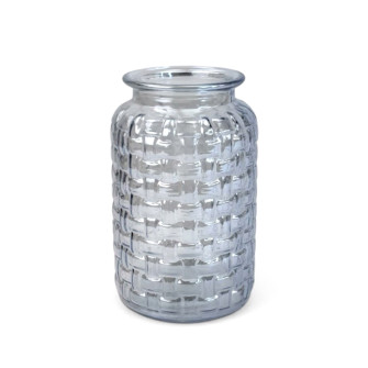 Glass vase for flowers miniature Blue