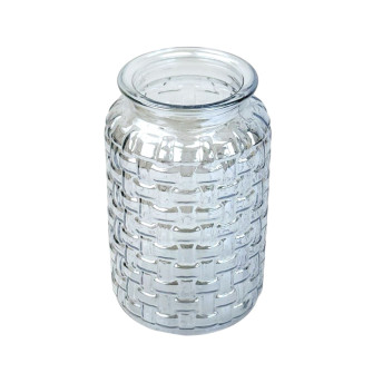 Glass vase for flowers miniature Blue