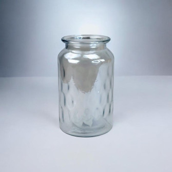 Glass vase for flowers miniature Blue