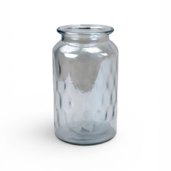 Glass vase for flowers miniature Blue
