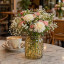 Miniature glass flower vase Gold