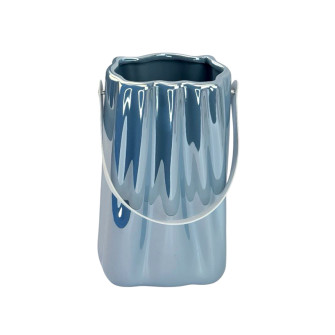 Ceramic vase-purse "Pearl Blue"